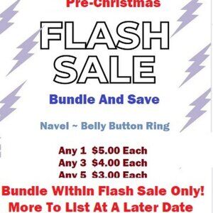 1 @ $5.00 ~ Bundle  Any 3 @ $4.00 Ea. Or Any 5 @ $3.00 Ea.